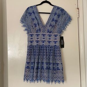 BCBG MAX AZRIA Taran Royal Blue Cocktail Dress